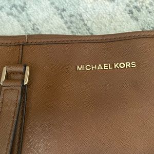 Brown leather Michael Kors bag